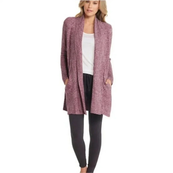 Barefoot Dreams Burgundy Montecito Cardigan sz Small - Picture 1 of 10